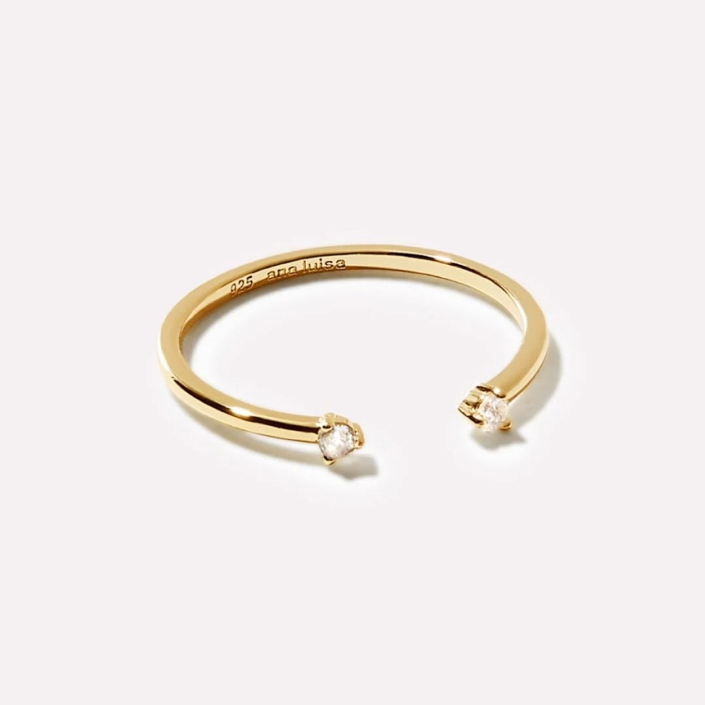 NWT Ana Luisa Hailey Open Gold Ring